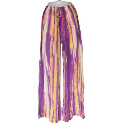 Pantalon patte d'éléphant (Violet, Jaune, Multicolore) de Your&Self Soie, Viscose