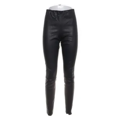 Leren broek (Zwart) van By Malene Birger Katoen, Elastaan, Leer
