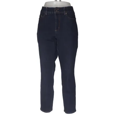 Spijkerbroek (Blauw) van Lands' End Katoen, Elastaan, Leer, Polyester