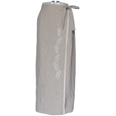 Jupe portefeuille (29093) de Feelings Acétate, Lin, Viscose