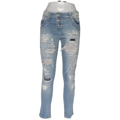 Jeans (Blå) fra Mozzaar Bomuld, Elastan