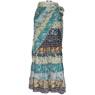 Maxi skirt (Blue, Yellow, Multicolored) from Corte Hindu Silk