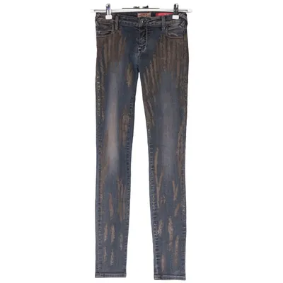 Spijkerbroek (Blauw, Bruin) van Met Katoen, Elastaan, Polyester