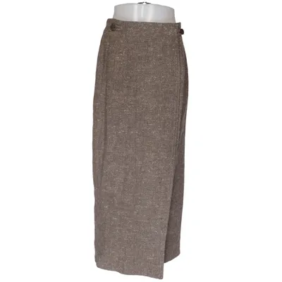 Jupe (Marron) de Hobbs Acétate, Viscose