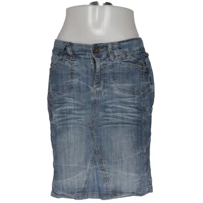 Jeansnederdel (Extra) fra Denim Extra Bomuld, Elastan