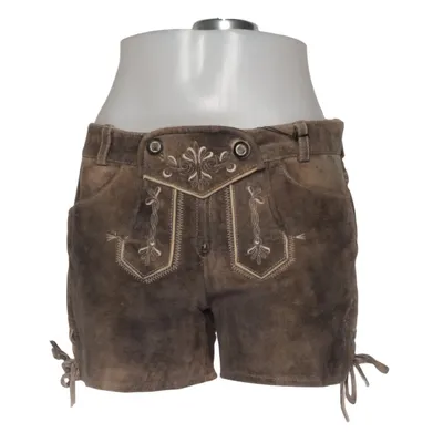 Pantalon en cuir traditionnel (Marron) de Spieth & Wensky Coton, Cuir