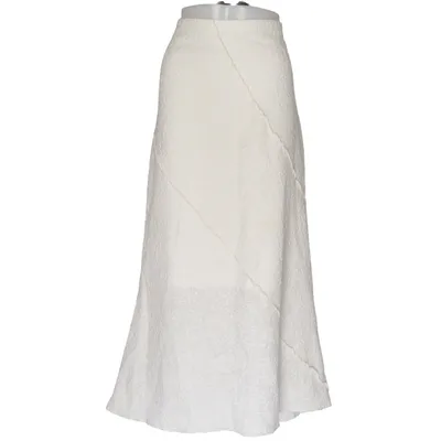 Jupe longue (Blanc) de Object Coton, Polyester