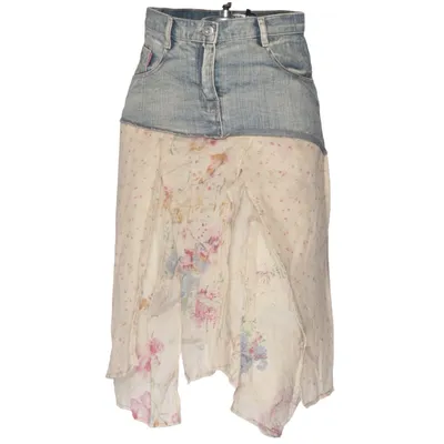 Denim skirt (Blue, White, Multicolored) from DKNY Cotton