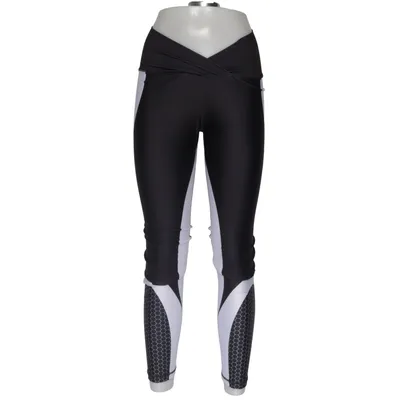 Træningsleggings (Sort, Hvid) fra GMW Fitness Elastan, Polyamid