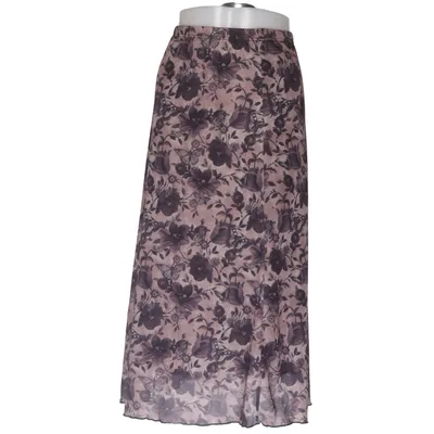 Maxi skirt (Purple, Black) from Romwe Cotton, Polyester