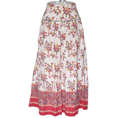 Maxi skirt (White, Multicolored) from Anokhi Cotton
