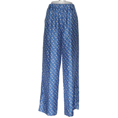 Palazzo broek (Blauw, Wit) van MaxMara Zijde
