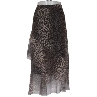 Maxi nederdel (Sort, Brun) fra Lindex Elastan, Polyester