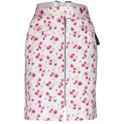 Skirt (White, Pink, Yellow) from Nicole Miller Cotton, Elastane