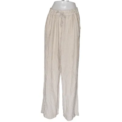 Pantalon patte d'éléphant (Beige, Blanc) de Kaffe Lin, Viscose