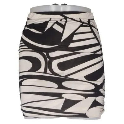 Kjol (Svart, Beige) från Ingni Polyester, Polyuretan