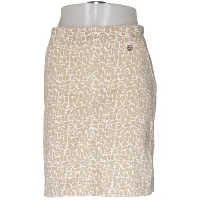 Jupe (Beige, Blanc) de Claire Woman Coton, Élasthane