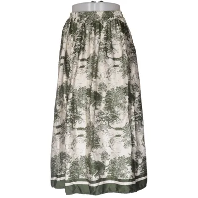 Skirt (Green, Beige) from J&L Silk, Viscose