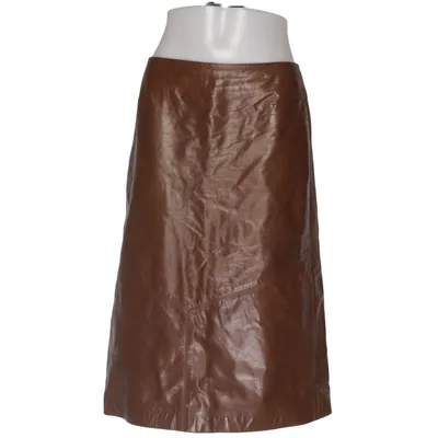 Leren rok (Bruin) van Hennes Collection by H&M Leer, Polyester