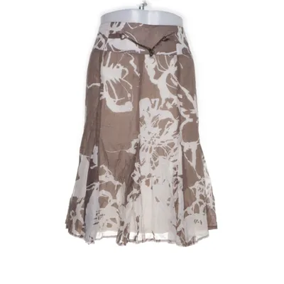 Skirt (Beige, White) from Promiss Cotton, Silk