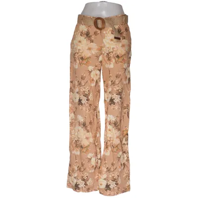 Palazzo pants (Beige, Multicolored) from Mango Cotton, Linen, Polyester
