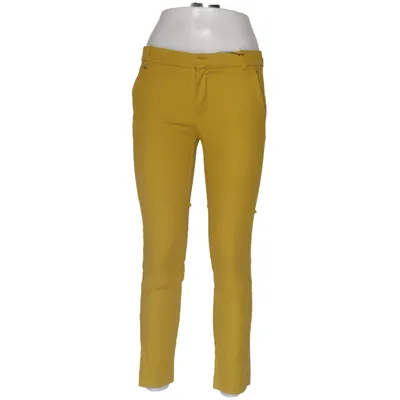 Broek (Geel) van Zara Basic Collection Katoen, Elastaan