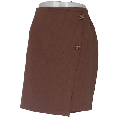 Jupe portefeuille (Marron) de Bubbleroom Élasthane, Polyamide, Polyester