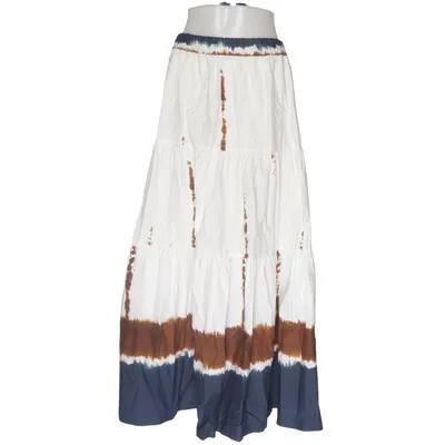 Maxi rok (Wit, Bruin, Blauw) van Massimo Dutti Katoen