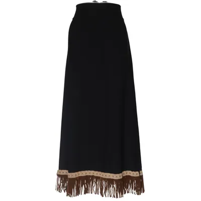 Maxi nederdel (Sort, Brun) fra Only Jeans Wear Elastan, Polyester