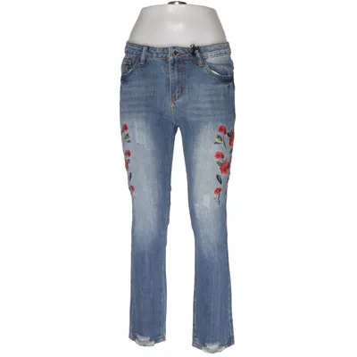 Spijkerbroek (Blauw, Rood, Groen) van Miss Swan Katoen