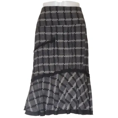 Nederdel (Grå, Sort) fra Kriss Polyester, Uld