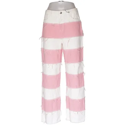 Jean (Rose, Blanc) de Shein Coton, Polyester