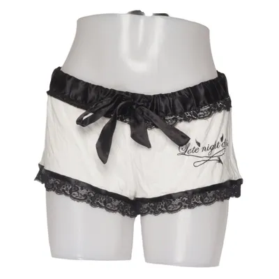 Pyjamashorts (Wit, Zwart) van Censored Elastaan, Viscose