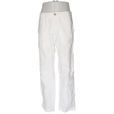 Pants (White) from H&M Cotton, Linen, Polyester