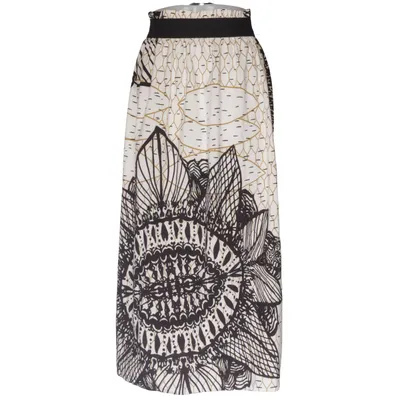 Maxi skirt (White, Black, Gold) from Styleboom Polyester