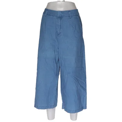Pantalon patte d'éléphant (Bleu) de L.O.G.G by H&M Coton, Lin