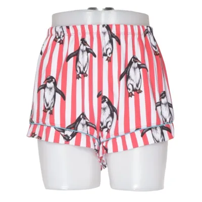 Pyjamashorts (Rot, Weiß, Mehrfarbig) von Chelsea Peers Elasthan, Recyceltes Polyester