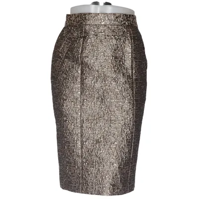 Skirt (Gold, Brown) from Whistles Cotton, Elastane, Metallic fiber, Polyester