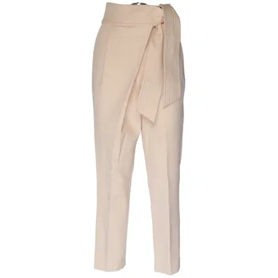 Wrap pants (Beige) from Lavish Alice Elastane, Polyester