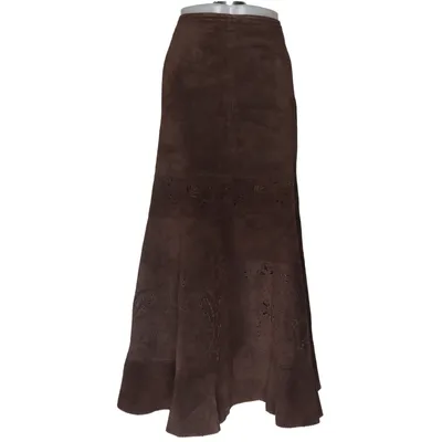 Läderkjol (Brun) från CKN of Scandinavia Skinn, Polyester