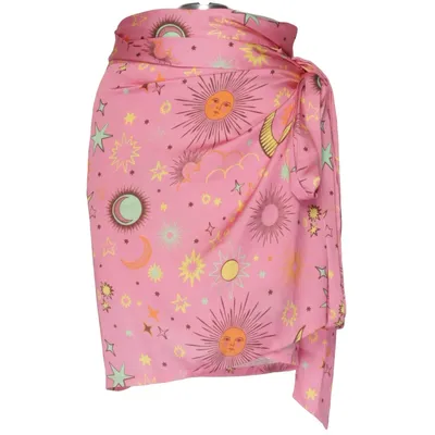 Jupe portefeuille (Rose, Multicolore) de Never Fully Dressed Polyester
