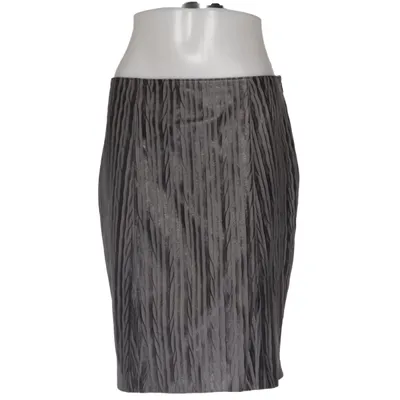 Skirt (Gray) from Transfer Leather, Polyester