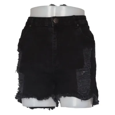Denim shorts (Black) from Lasula Cotton, Elastane