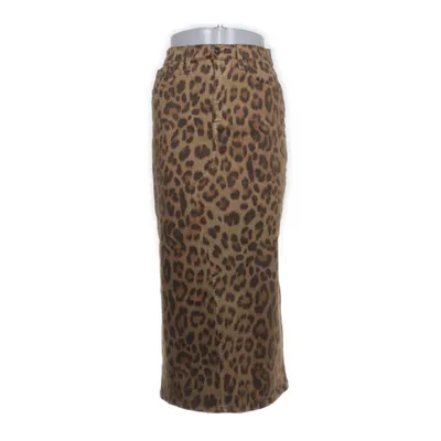 Maxi skirt (Brown, Black) from Place du Jour Cotton, Elastane