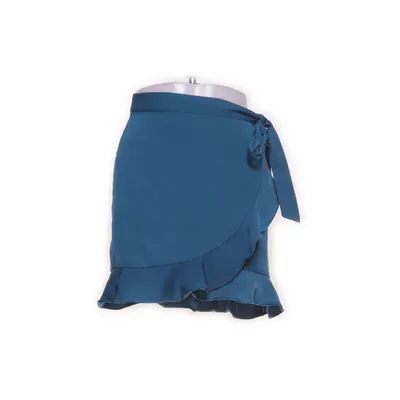 Wikkelrok (Blauw) van Anika Teller x NA-KD Polyester