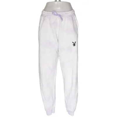 Sweatpants (White, Purple, Multicolored) from Playboy x Missguided Cotton, Polyester