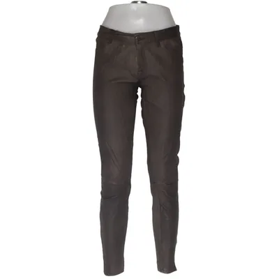 Leren broek (Groen) van J Brand Katoen, Leer