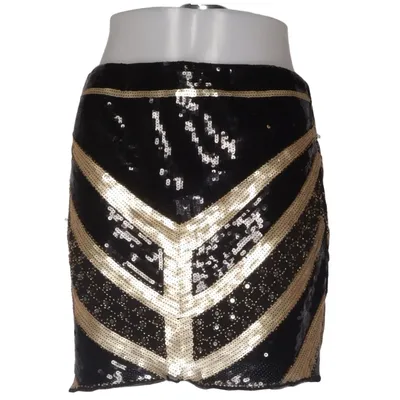 Kjol (Svart, Guldfärgad) från Anna Sui Bomull, Polyester