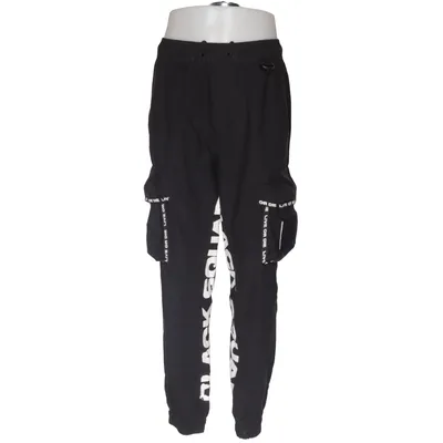 Cargo pants (Black, White) from Black Squad Polyester