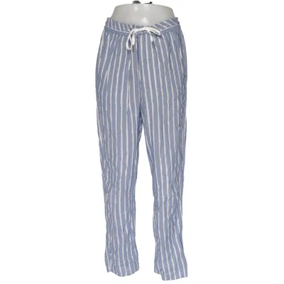 Pants (Blue, White) from Munthe Linen, Metallic fiber, Viscose